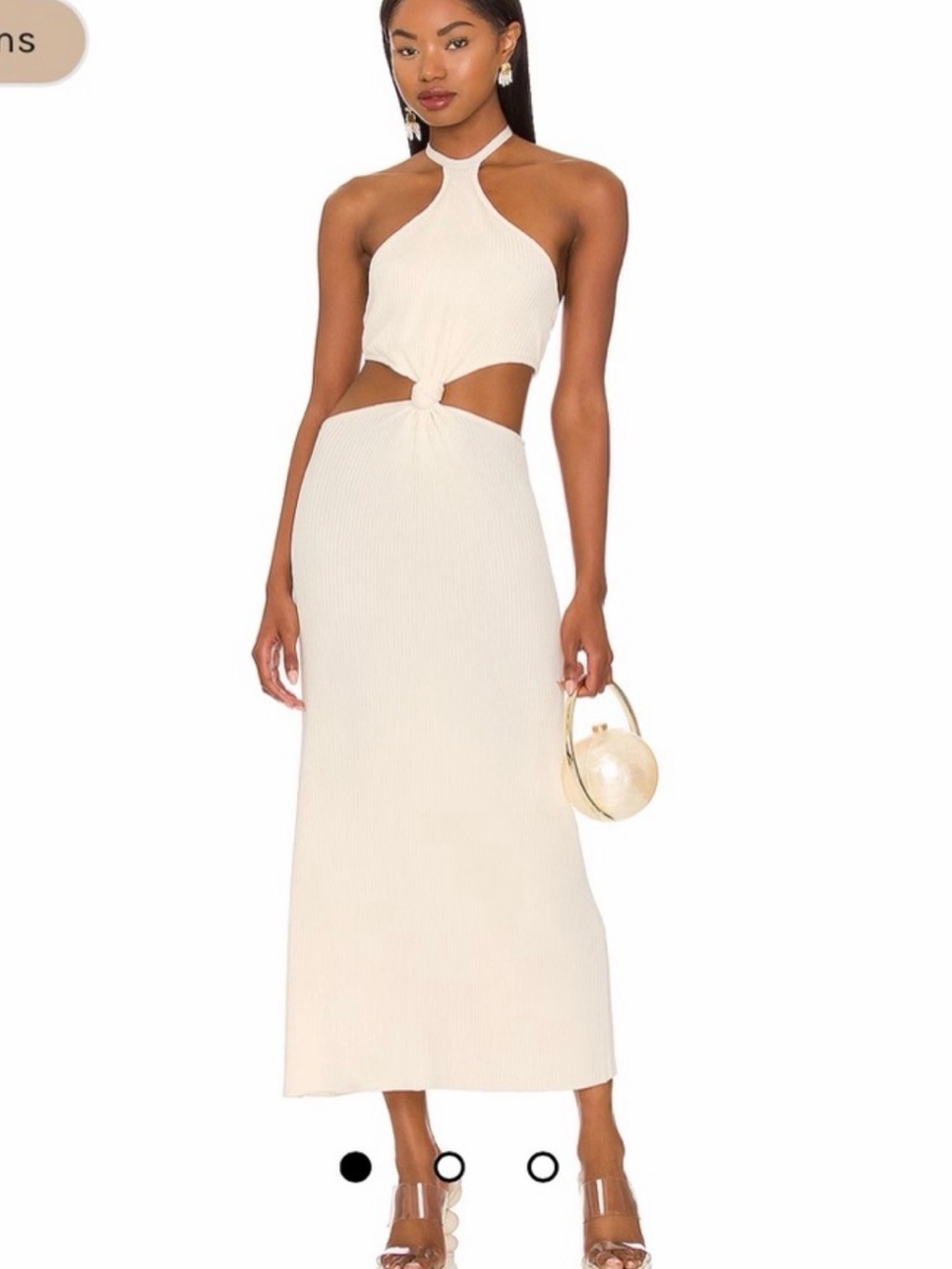 Cult Gaia Knot-Front Halter Knit Dress - Picture 4 of 5